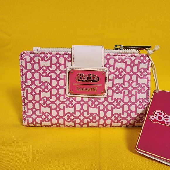 Loungefly Barbie Movie Logo Pink Flamingo Flap Wallet NEW - Picture 5 of 14